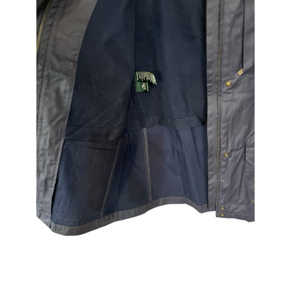 Ralph Lauren Naval Supply Company Waxed Navy Blue Jacket Coat Women's Size Small - Picture 6 of 7